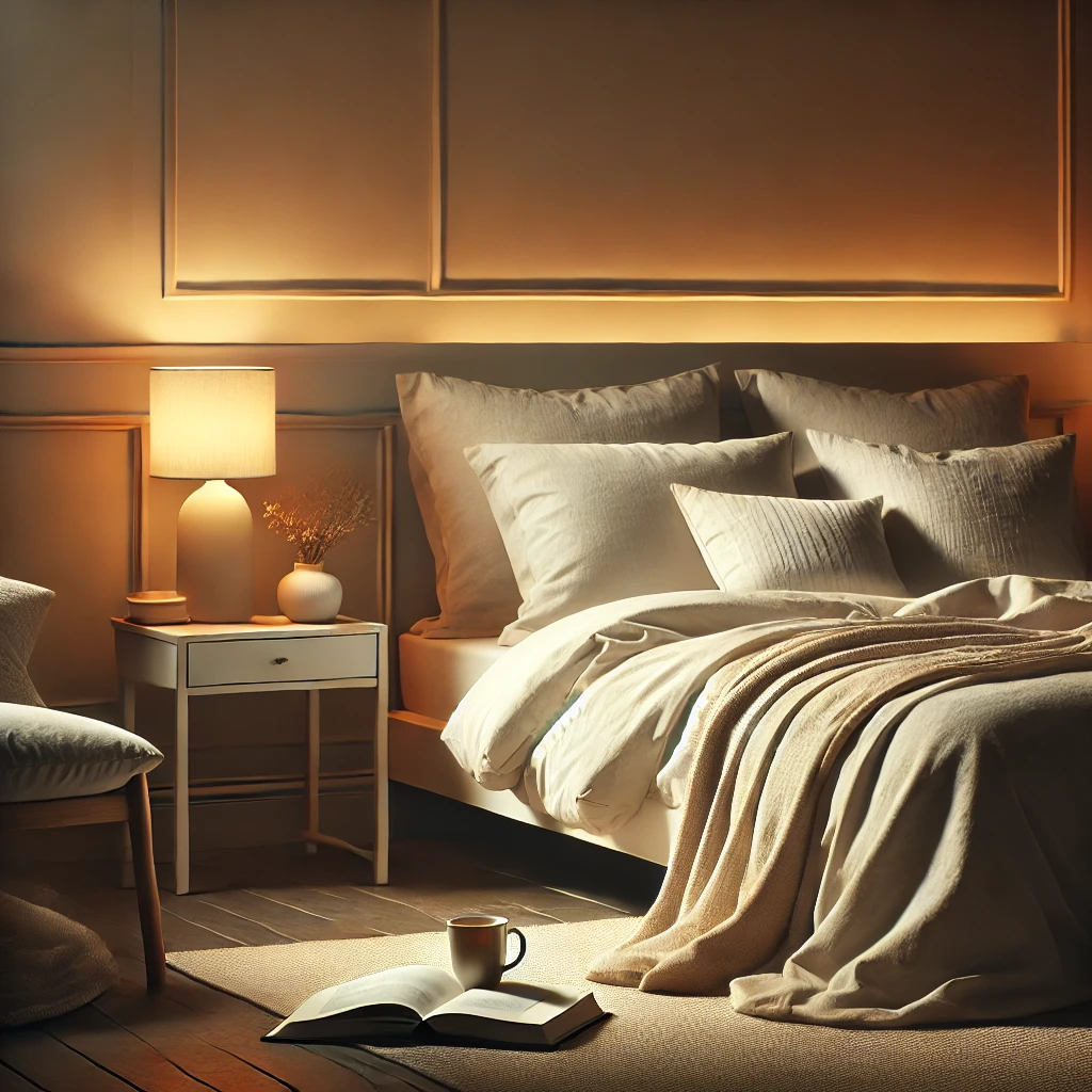 Cozy bedroom promoting better sleep