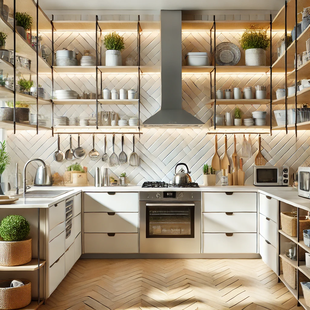 Organized and efficient kitchen setting