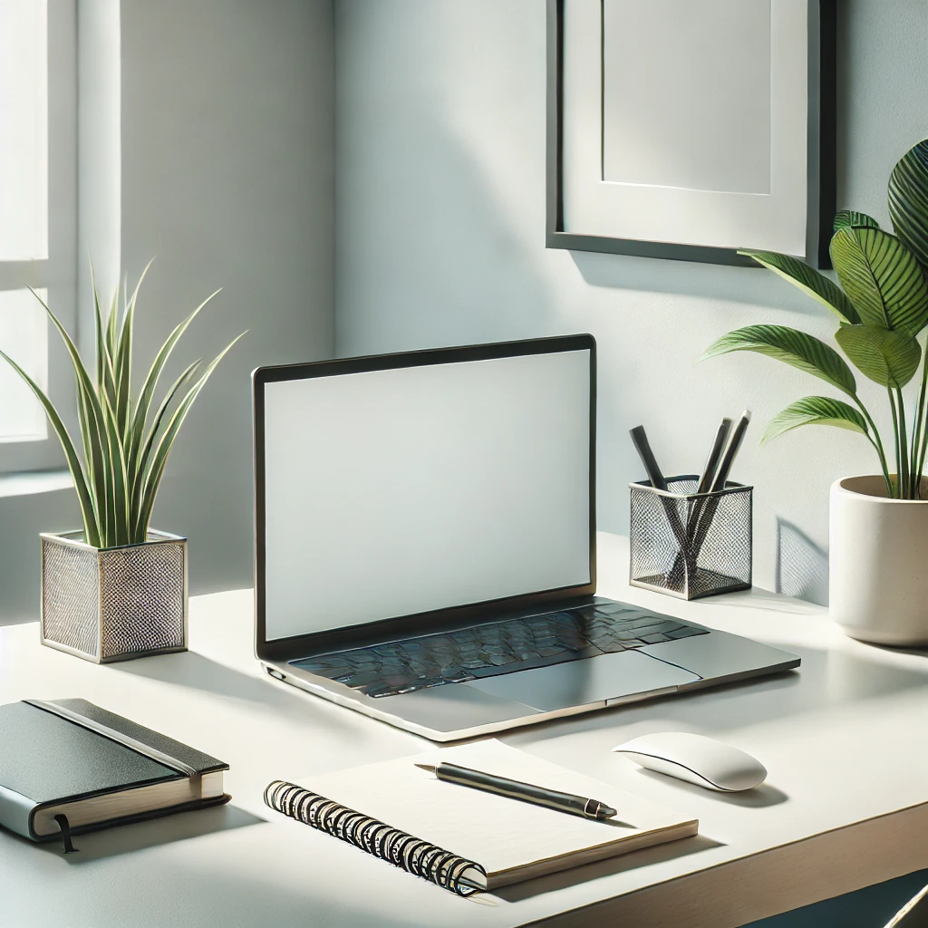 Minimalistic workspace for digital detoxing