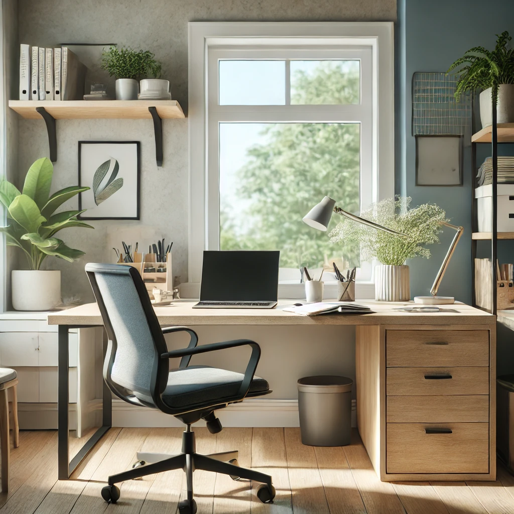 Modern home office setup for remote work