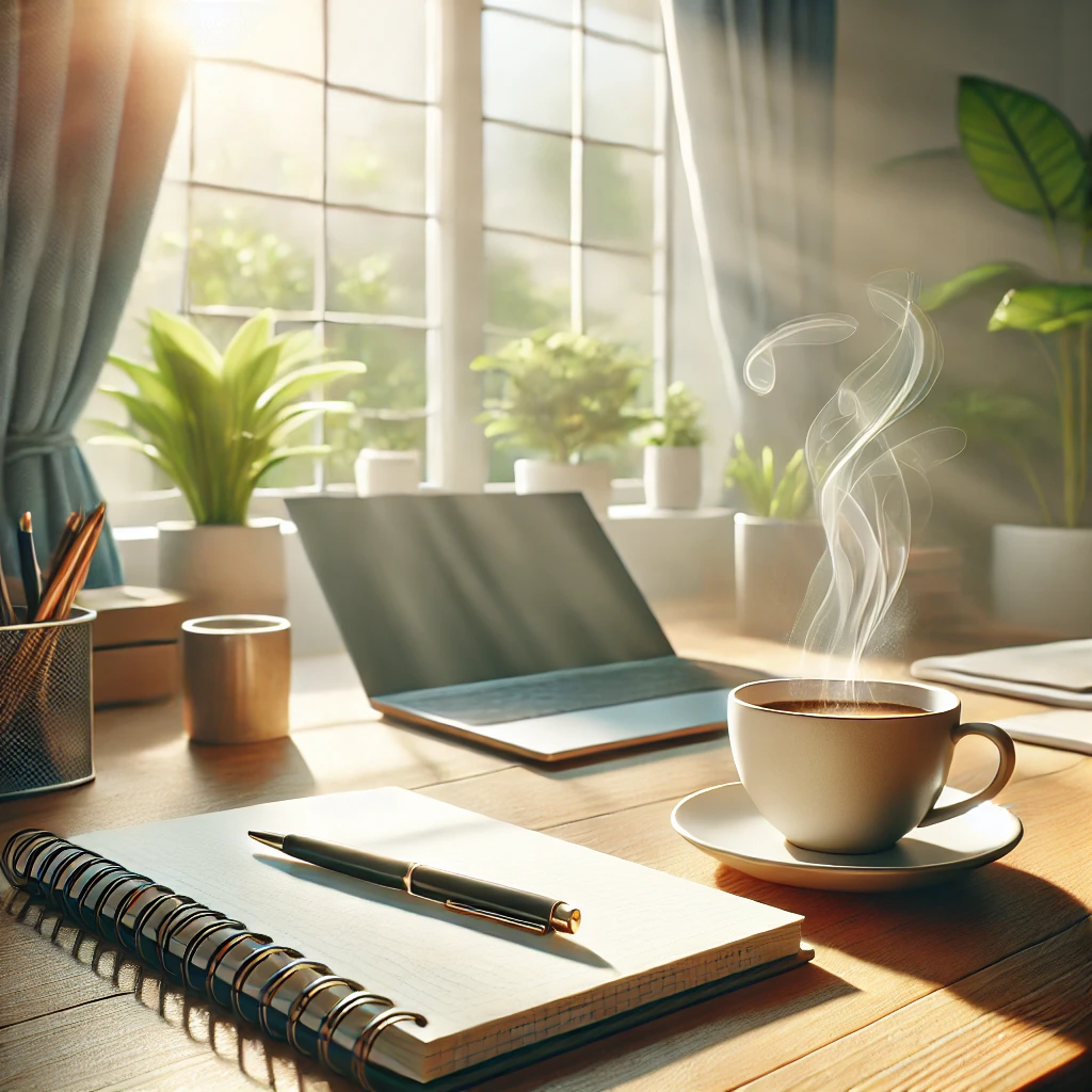 Morning Productivity Scene